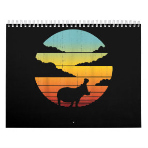 Hippopotamus 60s 70-tal Hippo Hippo Älskare Kalender