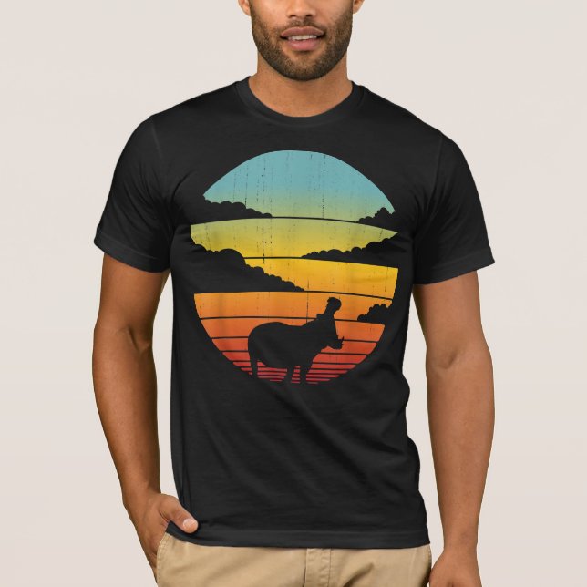 Hippopotamus 60s 70-tal Hippo | Hippo Älskare T Shirt (Framsida)