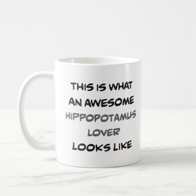 hippopotamus älskare, fantastisk kaffemugg (Vänster)