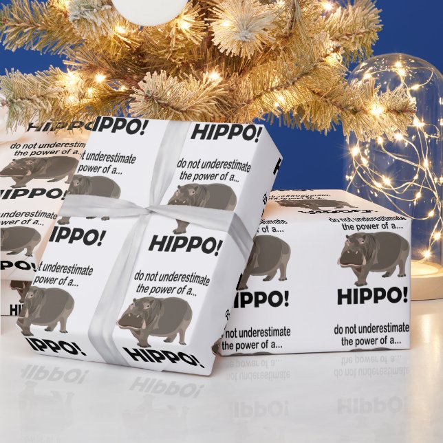 Hippopotamus Animal Funny Hippo Presentpapper (Helgdagar)