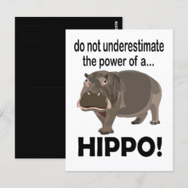 Hippopotamus Animal Funny Hippo Vykort
