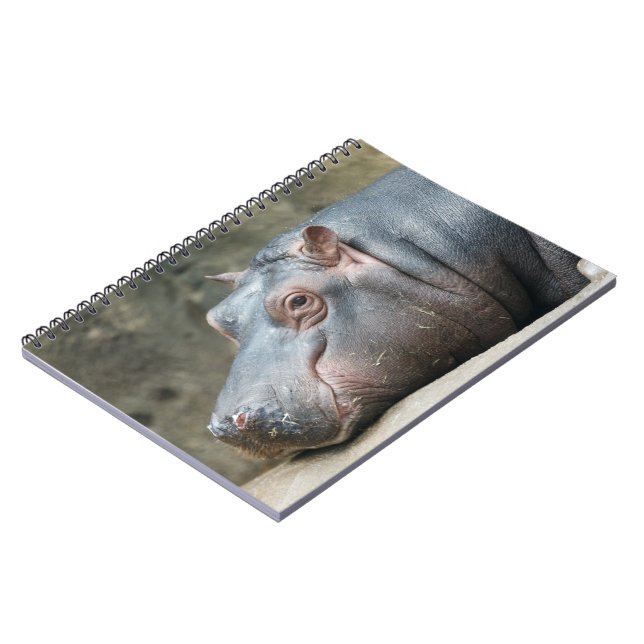 Hippopotamus bärbar dator anteckningsbok med spiral (Vänstra Sidan)