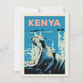 Hippopotamus från Kenya Vykort
