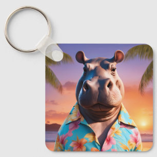 Hippopotamus Helgdag Nyckelring