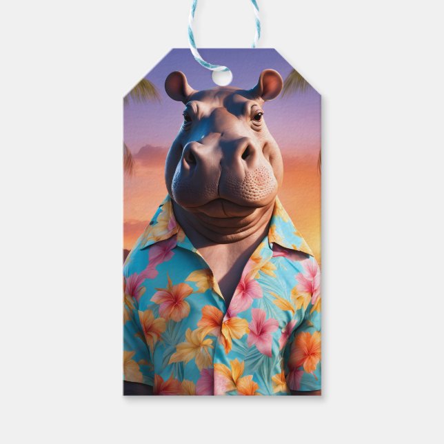 Hippopotamus Helgdag Presentetikett (Framsidan)