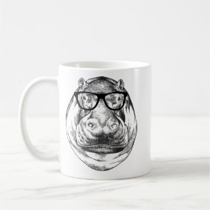 Hippopotamus Hippo Nerdy Glass Hippopotamus 78 H Kaffemugg