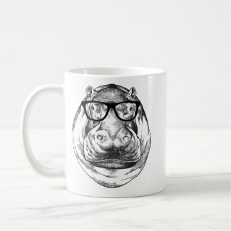 Hippopotamus Hippo Nerdy Glass Hippopotamus 78 H Kaffemugg