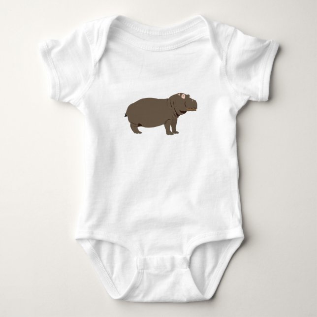 Hippopotamus Hippo T Shirt (Framsida)