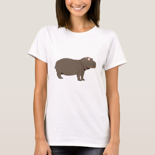 Hippopotamus Hippo T Shirt (Framsida)