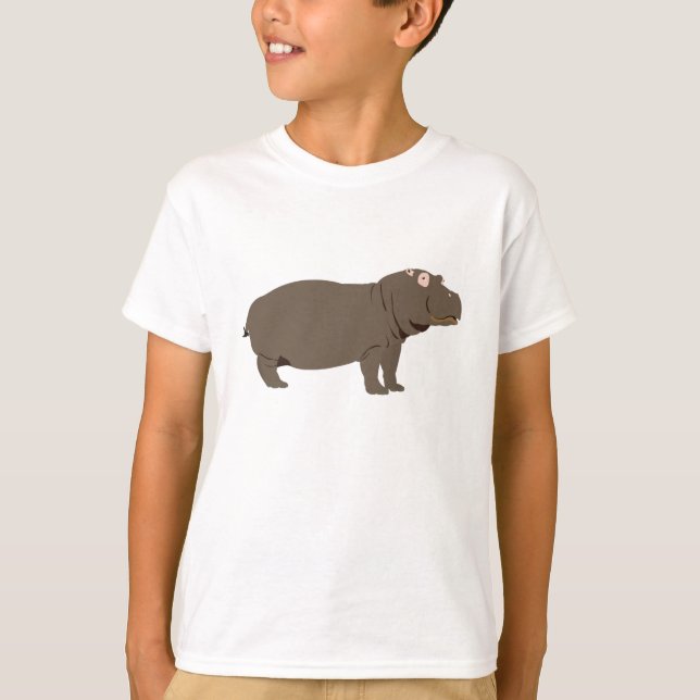 Hippopotamus Hippo T Shirt (Framsida)