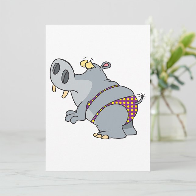 Hippopotamus i en bikini inbjudningar (Skapare uppladdad)