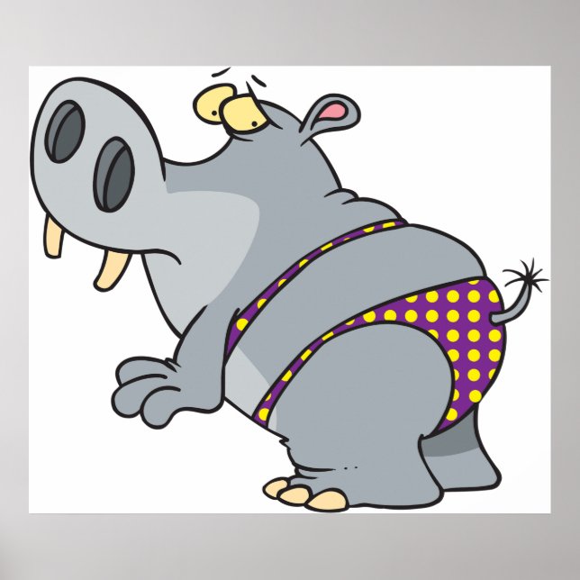 Hippopotamus i en bikini poster (Framsidan)