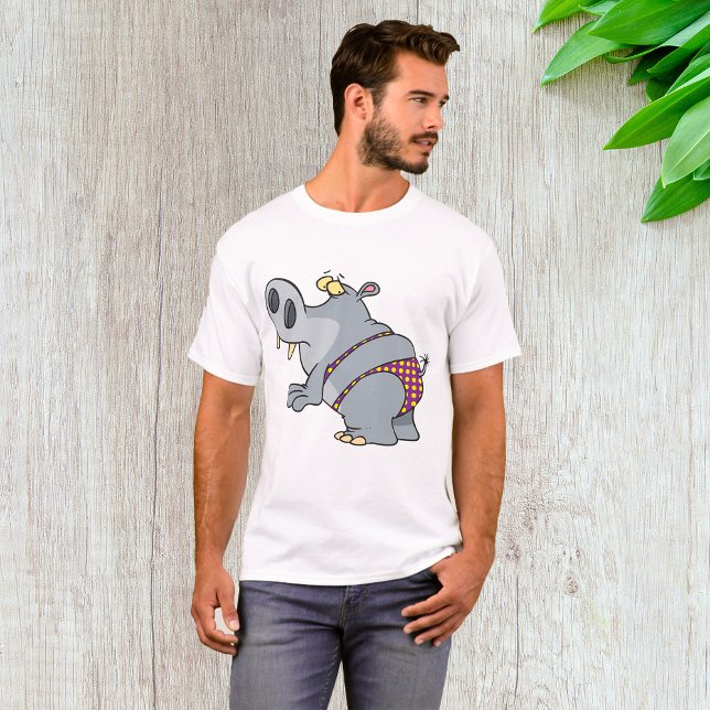 Hippopotamus i en bikini t shirt (Skapare uppladdad)