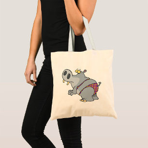 Hippopotamus i en bikini tygkasse