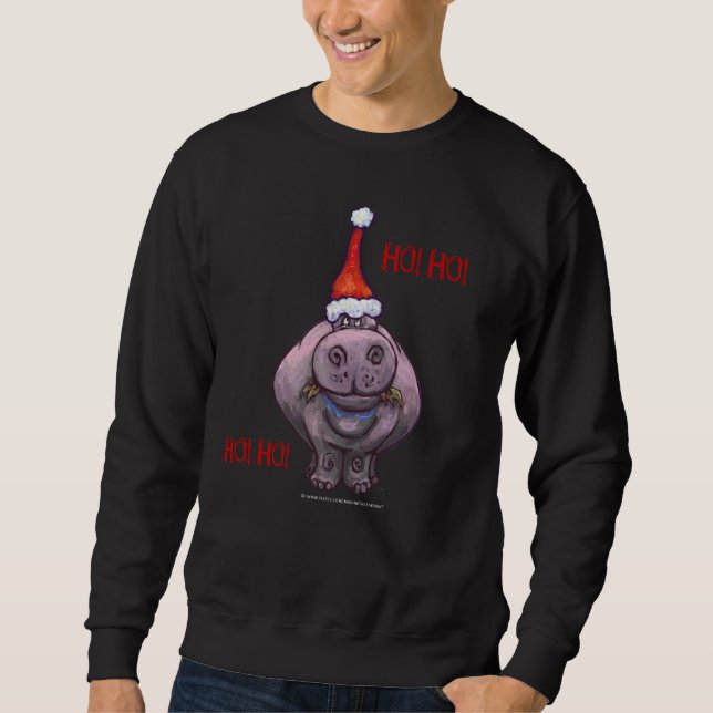 Hippopotamus-jul Sweatshirt (Framsida)