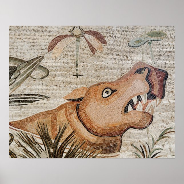 Hippopotamus, Nile mosaic, Fauns hus Poster (Framsidan)