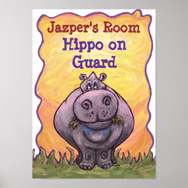 Hippopotamus Personazlied Room Poster (Framsidan)
