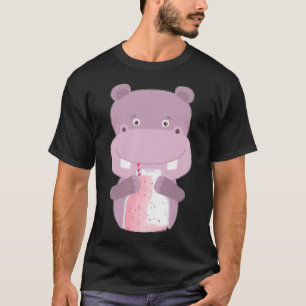 Hippopotamus Pocket Animal tävla Horseman T Shirt