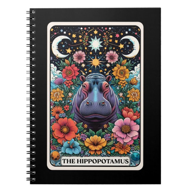 Hippopotamus Spirit Tarot Card bärbar dator Anteckningsbok (Framsidan)