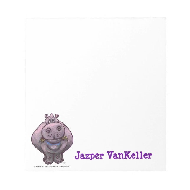 Hippopotamus Stationery Anteckningsblock (Framsida)
