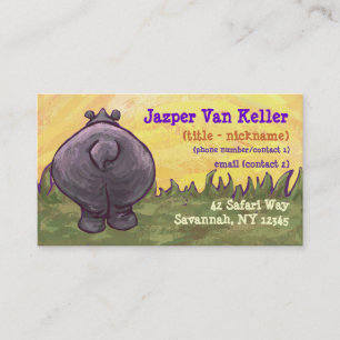 Hippopotamus Stationery Visitkort