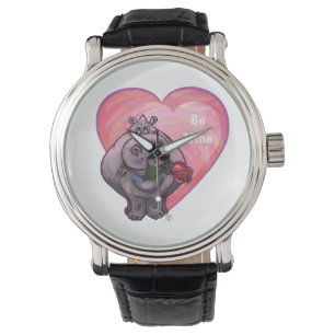 Hippopotamus Valentindagen Armbandsur