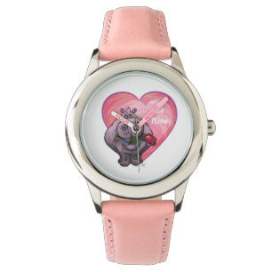 Hippopotamus Valentindagen Armbandsur