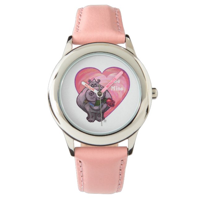 Hippopotamus Valentindagen Armbandsur (Framsida)
