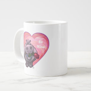 Hippopotamus Valentindagen Jumbo Mugg
