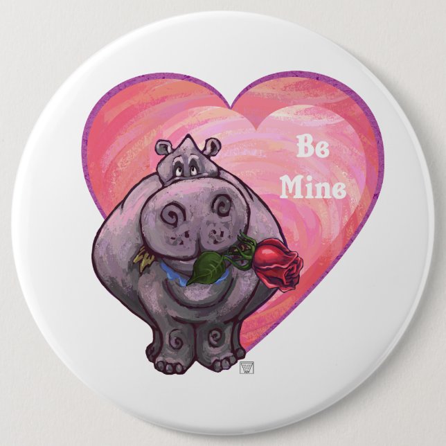 Hippopotamus Valentindagen Knapp (Framsida)
