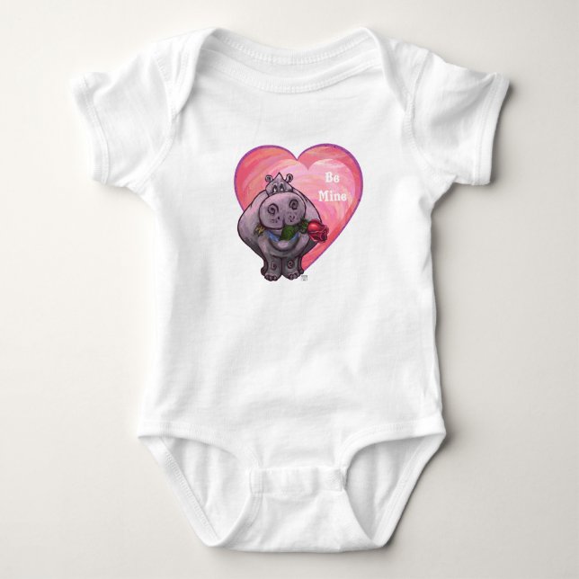 Hippopotamus Valentindagen Tee Shirt (Framsida)