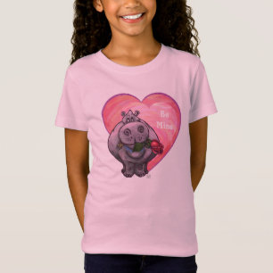 Hippopotamus Valentindagen Tee Shirt