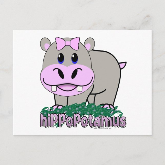 Hippopotamus Vykort (Framsida)