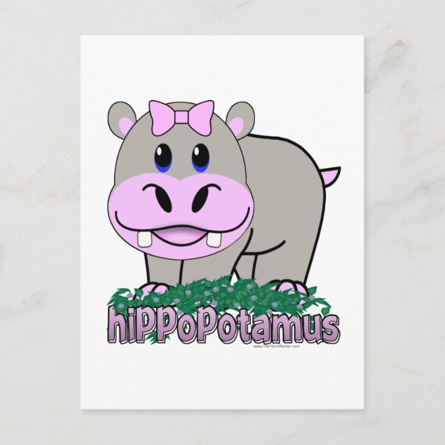 Hippopotamus Vykort (Framsida)