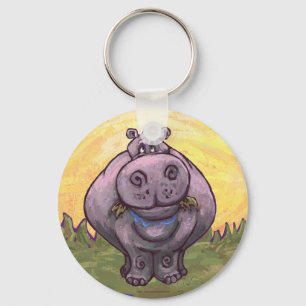 Hippopotamusgåvor och tillbehör nyckelring