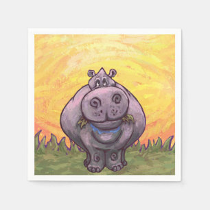 Hippopotamusgåvor och tillbehör pappersservett