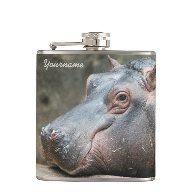 Hippopotamuskolv av anpassningsbar fickplunta (Framsidan)