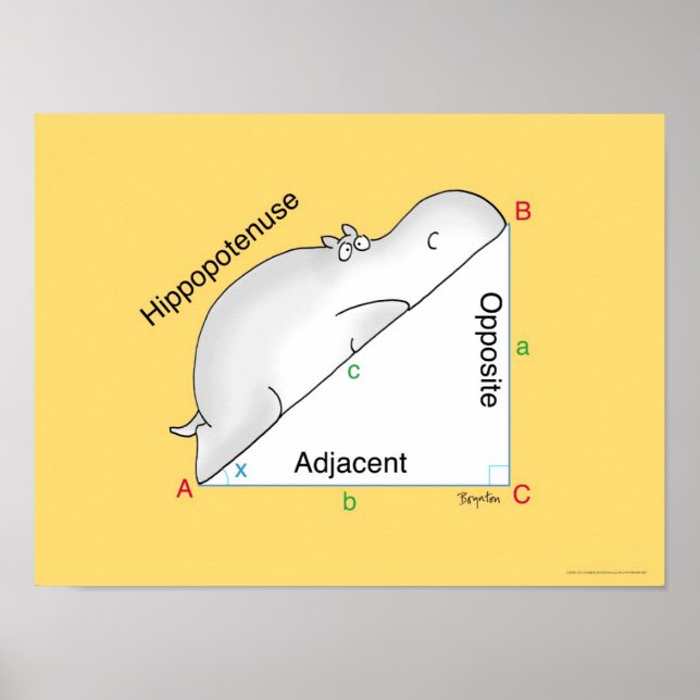 HIPPOPOTENUSE poster av Sandra Boynton (Framsidan)