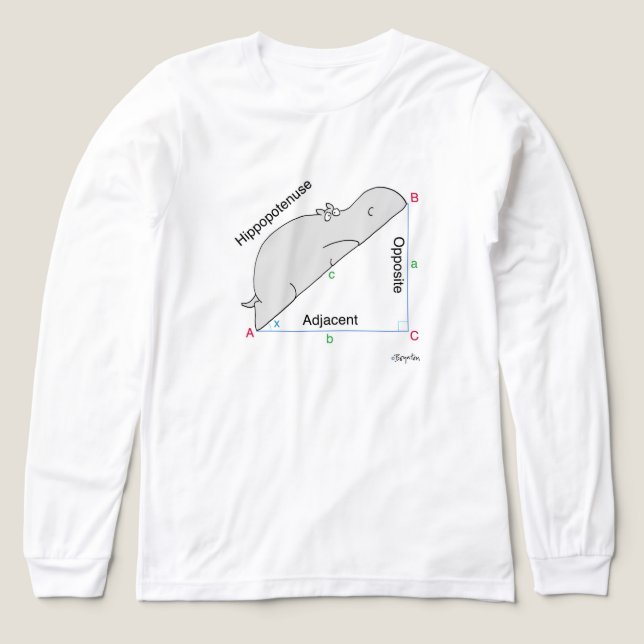 HIPPOPOTENUSE T-shirt by Sandra Boynton (Design framsida)