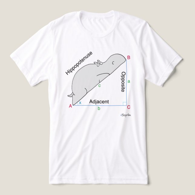 HIPPOPOTENUSE T-shirt by Sandra Boynton (Design Framsida)