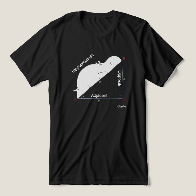HIPPOPOTENUSE T-shirt by Sandra Boynton (Design Framsida)