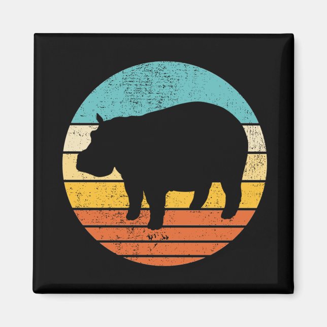 Hippopotomas Retro Sol Magnet (Framsidan)