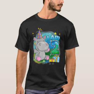 Hippos 2 år gamla barn 2 år och födelsedag sedan 2 t shirt
