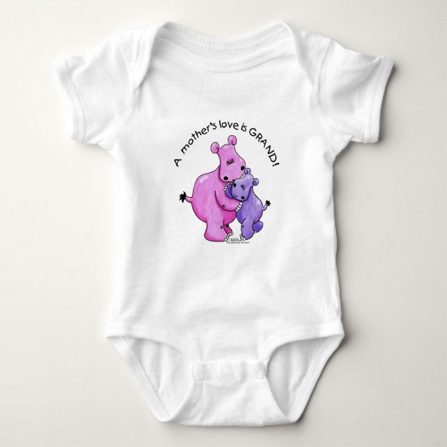Hippos-A Mor kärlek är stort! Tee (Framsida)
