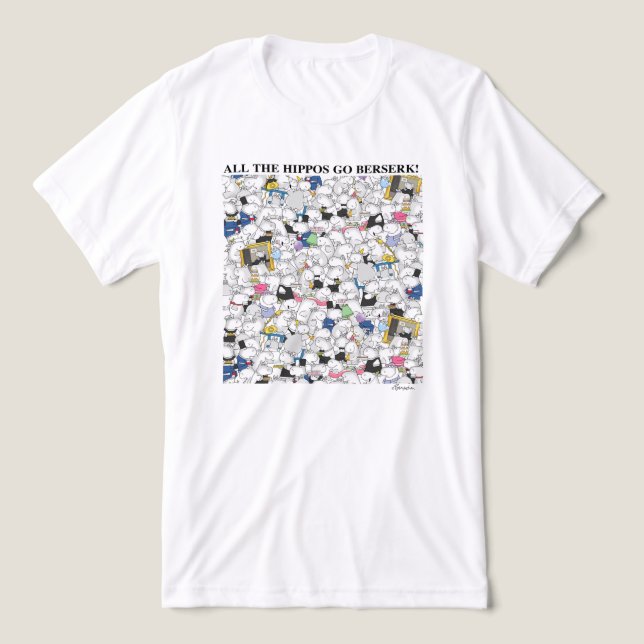 HIPPOS GO BERSERK! Sandra Boynton T-Shirt (Design Framsida)