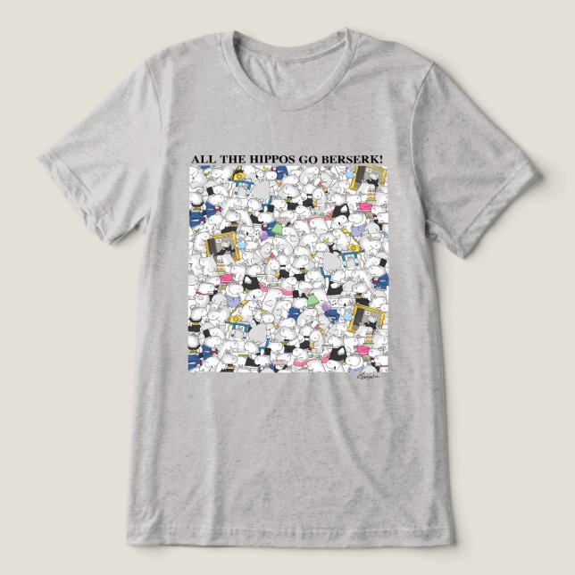 HIPPOS GO BERSERK! Sandra Boynton T-Shirt (Design Framsida)