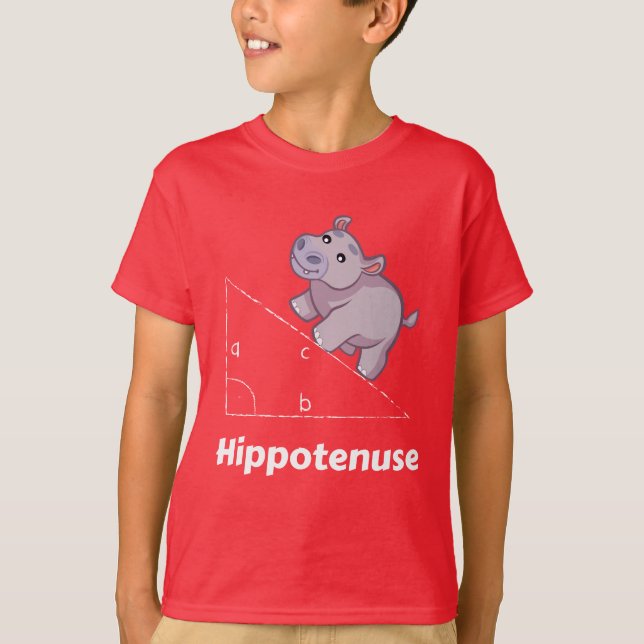 Hippotenuse Funny Math T Shirt (Framsida)