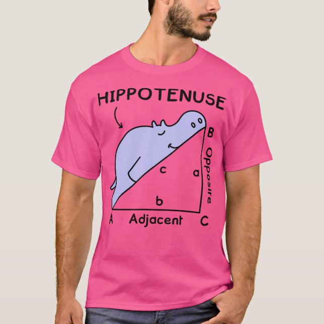 Hippotenuse Hypotenuse Math Pun T Shirt (Framsida)