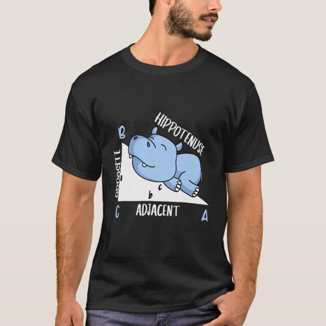 Hippotenuse math-lärarmatur t shirt (Framsida)