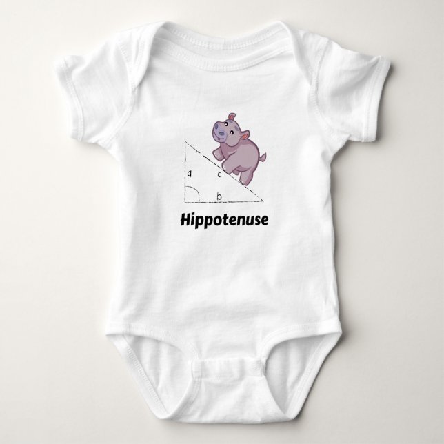Hippotenuse rolig Math T Shirt (Framsida)